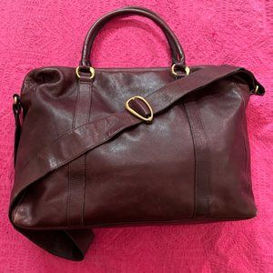 VINTAGE DONNA KARAN NEW YORK SLOUCHY LEATHER SATCHEL/BRIEFCASE